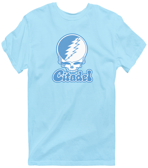 Citadel Stealie Premium Unisex T-Shirt — Design: Citadel — Light Blue