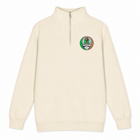 Marshall University - Premium Grateful Dead Quarter-Zip Pullover - Sand - 1