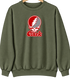 Clark Stealie Premium Unisex Crewneck — Design: Clark University — Military Green