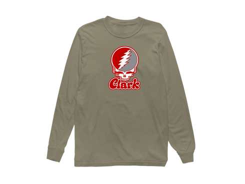 Clark Stealie Premium Unisex Long-Sleeve — Design: Clark University — Sandstone