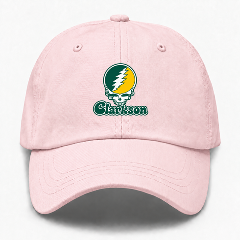 Clarkson Stealie Premium Unisex Dad Hat — Design: Clarkson University — Pink