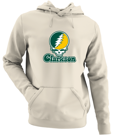 Clarkson Stealie Premium Unisex Hoodie — Design: Clarkson University — Sand