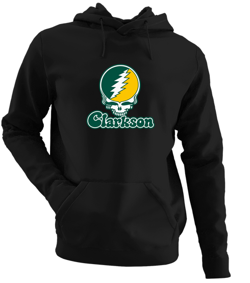 Clarkson Stealie Premium Unisex Hoodie — Design: Clarkson University — Black