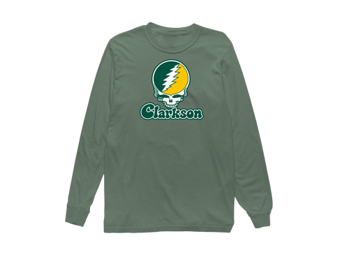 Clarkson Stealie Premium Unisex Long-Sleeve — Design: Clarkson University — Light Green
