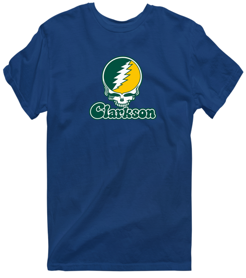 Clarkson Stealie Premium Unisex T-Shirt — Design: Clarkson University — Navy