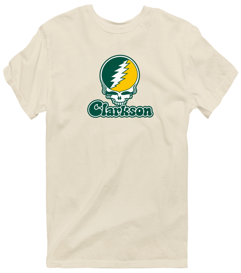 Clarkson Stealie Premium Unisex T-Shirt — Design: Clarkson University — Sand
