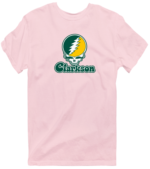 Clarkson Stealie Premium Unisex T-Shirt — Design: Clarkson University — Light Pink
