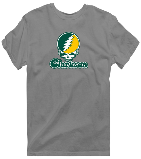 Clarkson Stealie Premium Unisex T-Shirt — Design: Clarkson University — Dark Heather