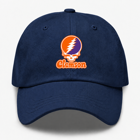 Clemson Stealie Premium Unisex Dad Hat — Design: Clemson University — Navy