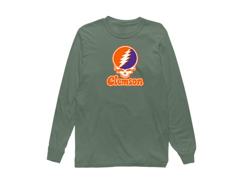 Clemson Stealie Premium Unisex Long-Sleeve — Light Green