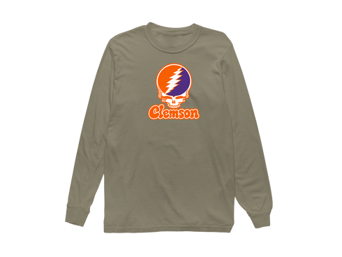 Clemson Stealie Premium Unisex Long-Sleeve — Sandstone