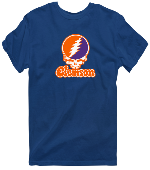 Clemson Stealie Premium Unisex T-Shirt — Design: Clemson University — Navy
