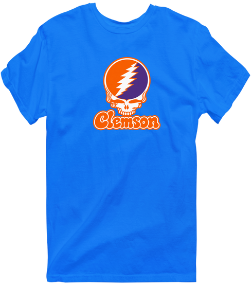 Clemson Stealie Premium Unisex T-Shirt — Design: Clemson University — Royal