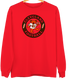 Cleveland Football Dancing Bear Premium Crewneck — Cleveland Browns — Red