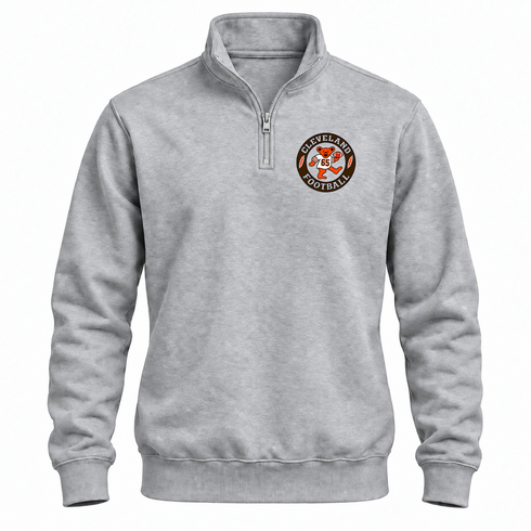 Cleveland Football Dancing Bear Premium Quarter-Zip — Cleveland Browns — Sport Grey