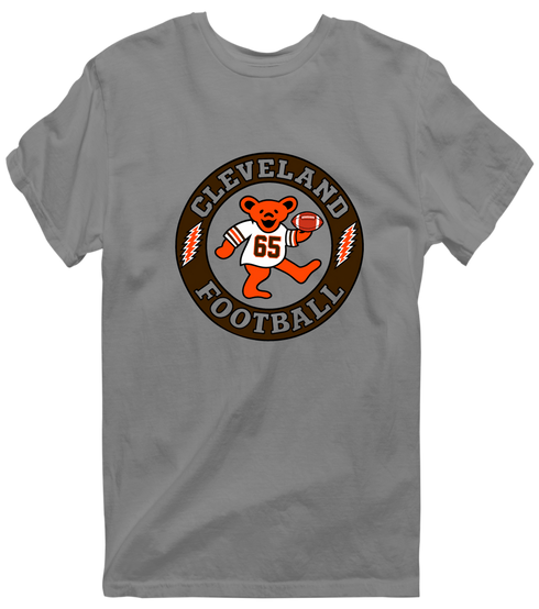 Cleveland Football Dancing Bear Premium T-Shirt — Cleveland Browns — Dark Heather