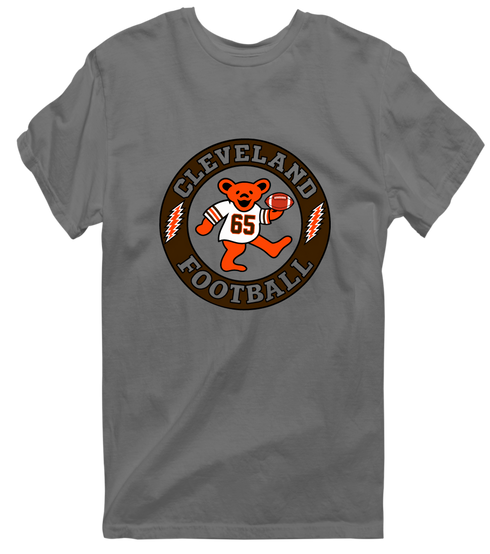 Cleveland Football Dancing Bear Premium T-Shirt — Cleveland Browns — Charcoal
