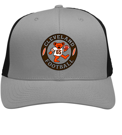 Cleveland Football Dancing Bear Premium Trucker Cap — Cleveland Browns — Heather/Black