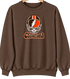 Cleveland Helmet Stealie Premium Unisex Crewneck — Cleveland Browns — Brown