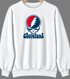 Cleveland Baseball Stealie Grateful Dead Crewneck — Cleveland Guardians — White