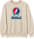 Cleveland Baseball Stealie Grateful Dead Crewneck — Cleveland Guardians — Sand