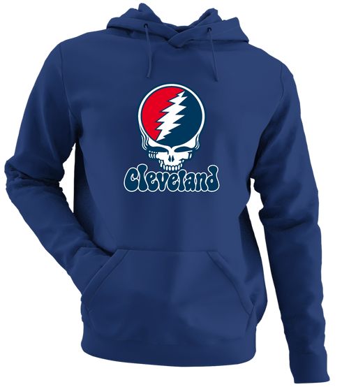 Cleveland Baseball Stealie Grateful Dead Hoodie — Cleveland Guardians — Navy