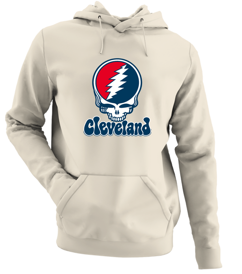 Cleveland Baseball Stealie Grateful Dead Hoodie — Cleveland Guardians — Sand
