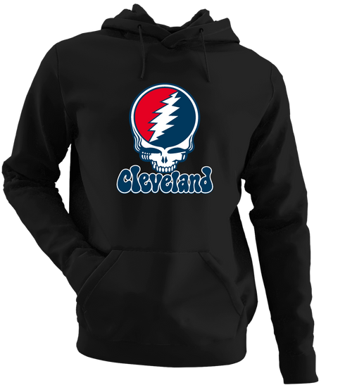 Cleveland Baseball Stealie Grateful Dead Hoodie — Cleveland Guardians — Black