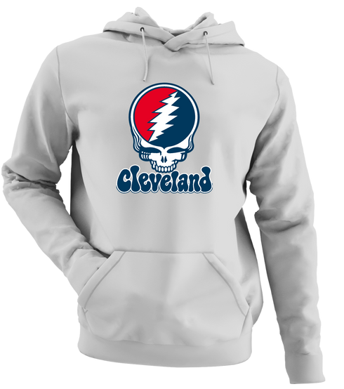 Cleveland Baseball Stealie Grateful Dead Hoodie — Cleveland Guardians — Sport Grey