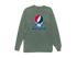 Cleveland Baseball Stealie Grateful Dead Long-Sleeve — Cleveland Guardians — Light Green