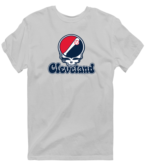 Cleveland Baseball Stealie Grateful Dead T-Shirt — Cleveland Guardians — Sport Grey