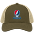 Cleveland Baseball Stealie Grateful Dead Trucker Cap — Cleveland Guardians — Moss/Khaki