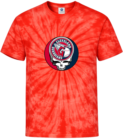 Cleveland Guardians Stealie Tie-Dye T-Shirt