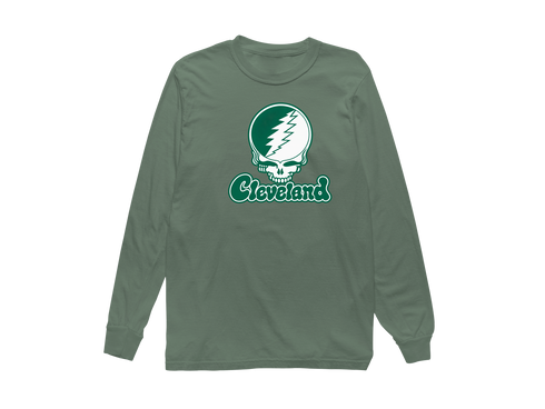 Cleveland State Stealie Premium Unisex Long-Sleeve — Design: Cleveland State University — Light Green