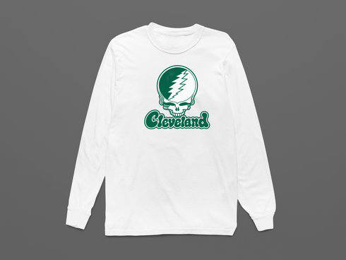 Cleveland State Stealie Premium Unisex Long-Sleeve — Design: Cleveland State University — White