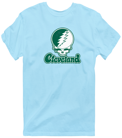 Cleveland State Stealie Premium Unisex T-Shirt — Design: Cleveland State University — Light Blue