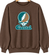 Coastal Stealie Premium Unisex Crewneck — Design: Coastal Carolina University — Brown