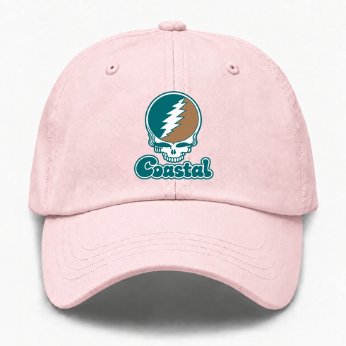 Coastal Stealie Premium Unisex Dad Hat — Design: Coastal Carolina University — Pink