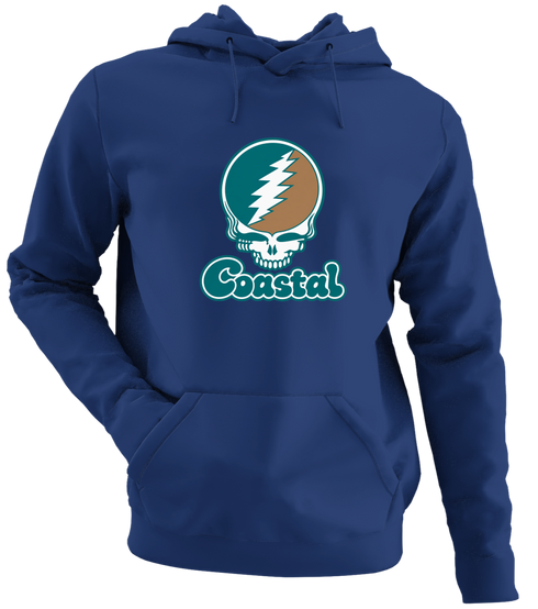 Coastal Stealie Premium Unisex Hoodie — Design: Coastal Carolina University — Navy