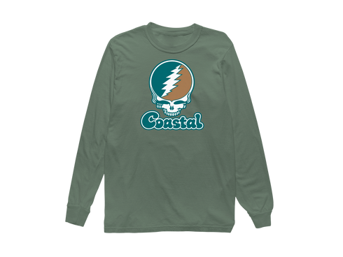 Coastal Stealie Premium Unisex Long-Sleeve — Design: Coastal Carolina University — Light Green