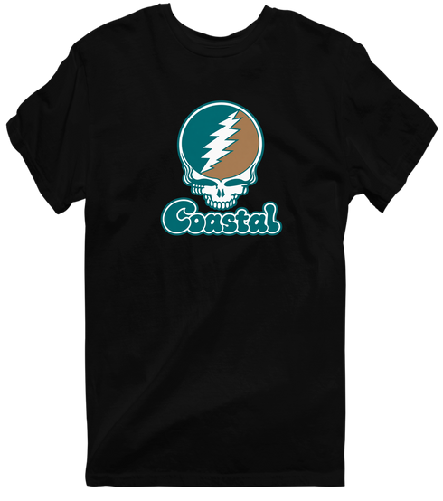 Coastal Stealie Premium Unisex T-Shirt — Design: Coastal Carolina University — Black