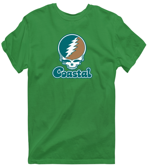 Coastal Stealie Premium Unisex T-Shirt — Design: Coastal Carolina University — Irish Green