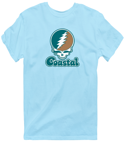 Coastal Stealie Premium Unisex T-Shirt — Design: Coastal Carolina University — Light Blue