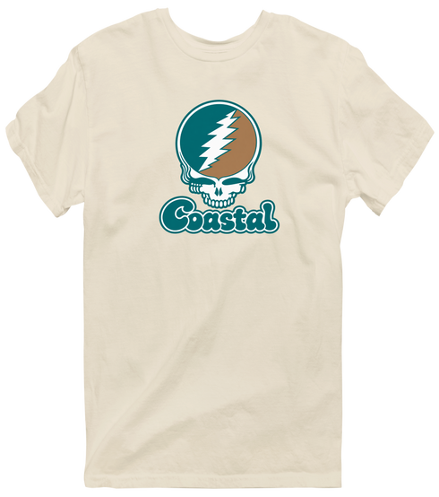 Coastal Stealie Premium Unisex T-Shirt — Design: Coastal Carolina University — Sand