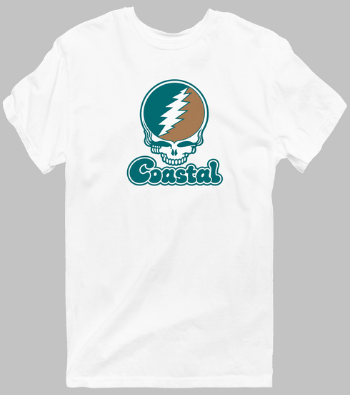 Coastal Stealie Premium Unisex T-Shirt — Design: Coastal Carolina University — White