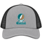 Coastal Stealie Premium Unisex Trucker Cap — Design: Coastal Carolina University — Heather Grey/Black