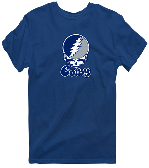 Colby Stealie Premium Unisex T-Shirt — Design: Colby College — Navy
