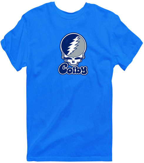 Colby Stealie Premium Unisex T-Shirt — Design: Colby College — Royal