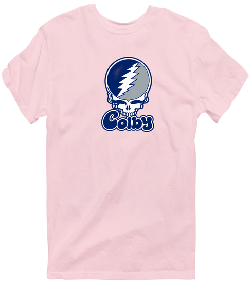 Colby Stealie Premium Unisex T-Shirt — Design: Colby College — Light Pink