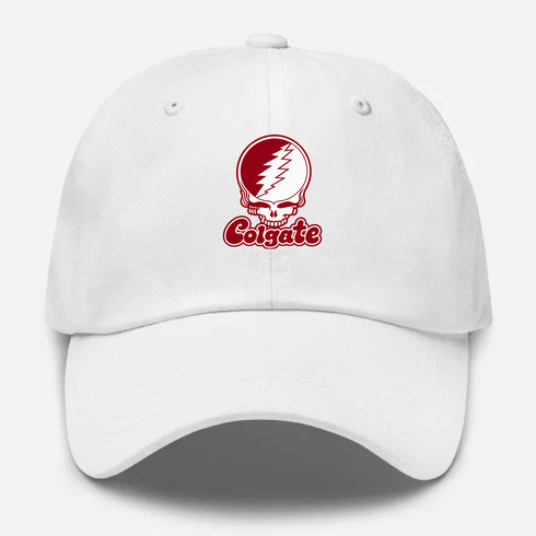 Colgate Stealie Premium Unisex Dad Hat — Design: Colgate University — White